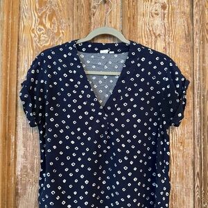 GAP Dark Blue Geometric Women's Blouse